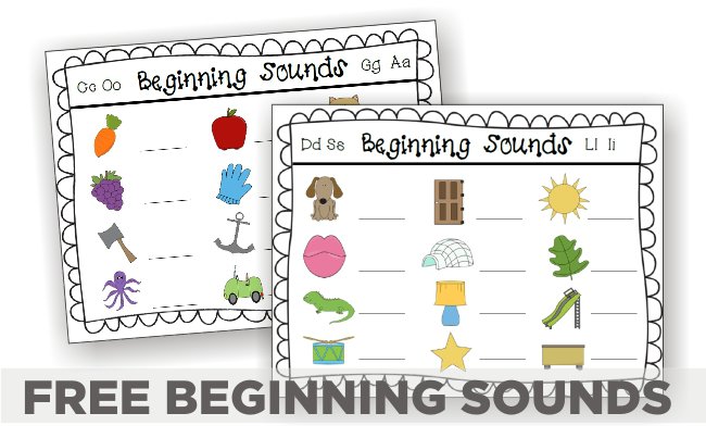 Beginning Sounds â 5 Guided Reading Activities {printable